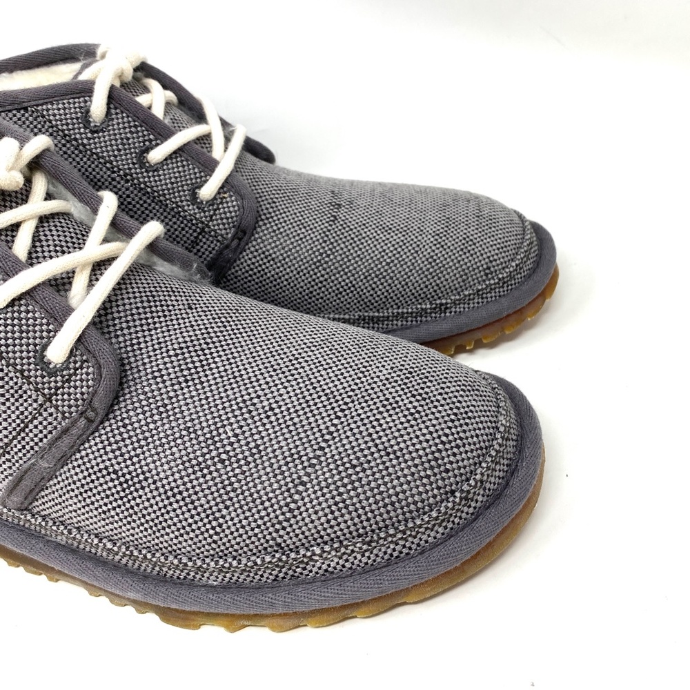 UGG NEUMEL Mid Top Casual Snow Boots Gray Naturals Canvas Fur Women Size 1119597 - Picture 5 of 12